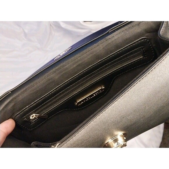 MKF Collection by Mia K. Black Crossbody Purse With Gold Hardware Chain Strap - Picture 6 of 12